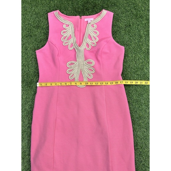Lilly Pulitzer Janice Shift Dress Women XL Hot Pink Sleeveless Preppy - Picture 12 of 13